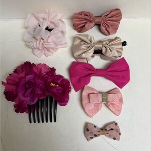 Set of Pink and Cream Hair Accessories
